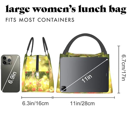Tropical Beach Sunset Lunch Bag for Women, Girls, Kids, Reusable Insulated Lunch Box for Work, Office, Picnic, Travel, School, Gifts - color: Tropical Beach Sunset