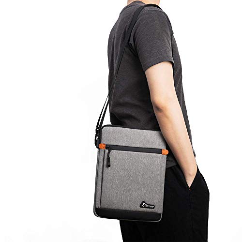 SIMTOP 11-Inch Tablet Sleeve, Compatible with iPad Pro 11-inch (M4), iPad Air 11-inch (M3), iPad 11-inch (A16) — YKK Zippers, Detachable Strap, Water-Resistant - color: Grey, size: 11 inch