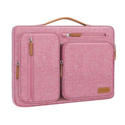 MOSISO 360 Protective Laptop Case 16 inch, 15-15.6 inch Laptop Sleeve | Compatible with MacBook Pro 16, HP Acer Dell Lenovo ASUS, Side Open Carrying Case with 4 Zipper Pockets, Dusty Rose - color: Dusty Rose, size: 16 inch