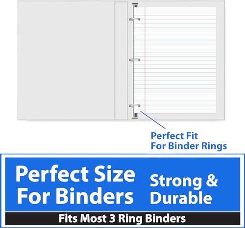 The Office-Pros Graph Paper, Loose Leaf Paper, 3 Holed Punches Paper, Ring Binder Paper - 8.5" x 11" - Graph Paper - 80 Sheets