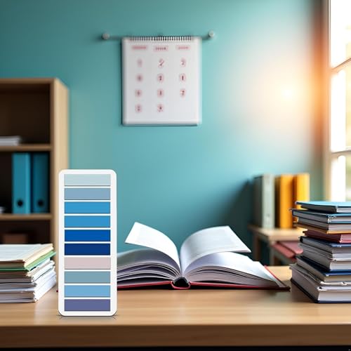 200 Pcs Blue Sticky Index Tabs,Writable and Repositionable Book Flags Tabs,Strip Index Self-Stick Note Pads Index Tabs for Page Marking Classify File,Notebooks and Writing Pads