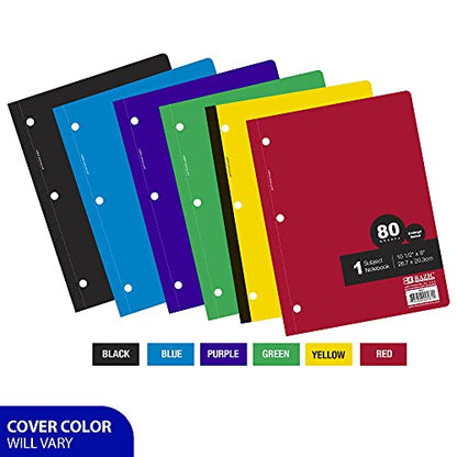 BAZIC PRODUCTS 1-Subject Wireless Notebook, College-Ruled, 80 Ct, 24-Case | 80 college-ruled sheets, flat glue-bound spine, 10.5 x 8 in, No wire to snag - size: 24-Pack