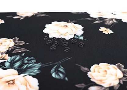 KAYOND 15 inch Laptop Sleeve, Compatible with MacBook pro 15.4 ，MacBook Air 15.4 MacBook pro 16 and 15.6 inch Notebook Computer, Water Repellent Laptop Bag,Shockproof case(15-15.6 inch, Black Peony) - color: Black Peony, size: 15-15.6 inch