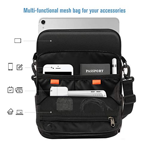 FINTIE 11 Inch Tablet Sleeve Case, Briefcase Shoulder Bag for 11" iPad (A16) 2025, Air M4 M3 M2 2026/2025/2024, 10.9" iPad 10th Gen, 10.9" Air 5/4, Galaxy Tab, Black - color: Black