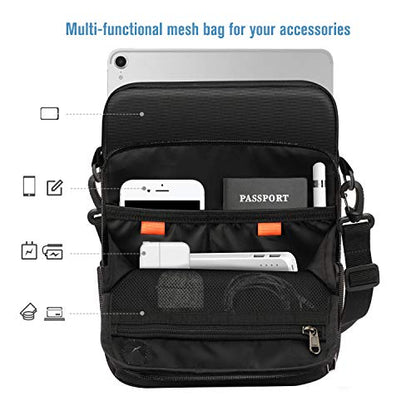 FINTIE 11 Inch Tablet Sleeve Case, Briefcase Shoulder Bag for 11" iPad (A16) 2025, Air M4 M3 M2 2026/2025/2024, 10.9" iPad 10th Gen, 10.9" Air 5/4, Galaxy Tab, Black - color: Black