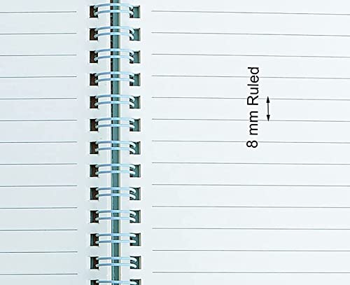 Yansanido Spiral Notebook, 4 Pcs A5 Thick Plastic Hardcover 8mm Ruled 4 Color 80 Sheets -160 Pages Journals for Study and Notes (Light Pink,Light Green,Light Blue,ivory, A5 5.7" x 8.3"-Ruled)