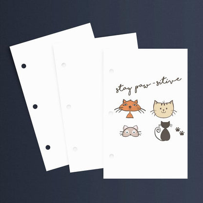 Half Letter Blank Paper, 3 Hole Punched, Bright White 3 Ring Binders and Clipboards Refill – 8.5" x 5.5" – Writing, Copy, Printing – Regular Paper, 24lb Bond/60lb Text/90 GSM – 250 Sheets per Pack