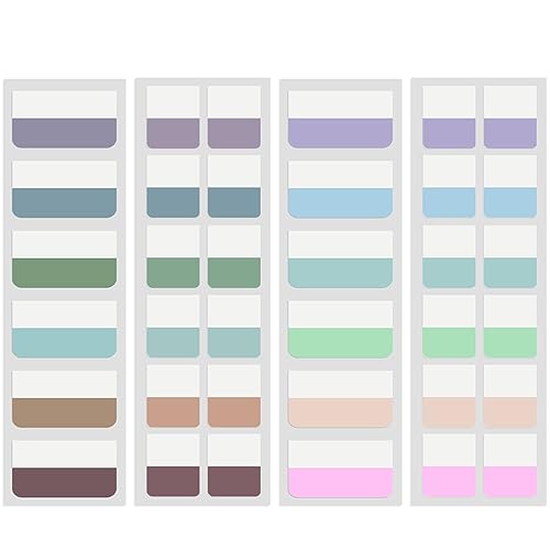 360 Pcs Sticky Index Tabs, 12 Colors, Repositionable, 2 Sizes | Repositionable Page File Tabs Writable Page Markers for Notebooks Books Annotation File Classification (1 Inch, 1.8×1 Inch) - color: Morandi, size: Set: 1 Inch, 1.8×1 Inch