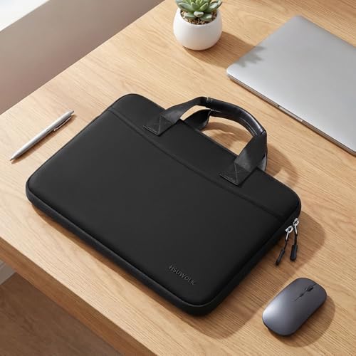 Laptop Case 16 inch,15-15.6 inch Laptop Sleeve Bag Compatible with MacBook Pro 16 M5 M4 M3 M2 M1,HP Dell Acer ASUS Lenovo Notebook,Neoprene Computer Bag with Handle&Curved Pocket, Black - color: Black, size: 16 inch