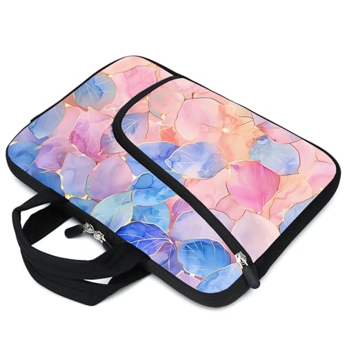 Laptop Sleeve - 11.6-12.2 inches Chromebook, Ultrabook & Tablet Case with Neoprene Handle & Two Pockets (Leaf) - color: leaf