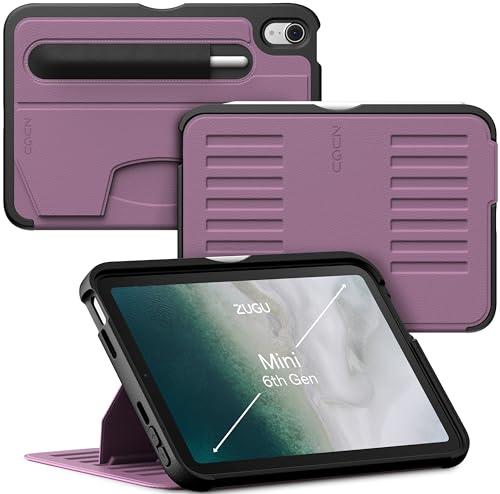 ZUGU Case for iPad mini 6/7 (A17 Pro) 2021/2024 [Berry Purple] | Ultra Slim Protective Cover, Apple Pencil Holder w/Charging, Convenient 7-Angle Magnetic Stand, Auto Sleep/Wake Function - color: Berry Purple