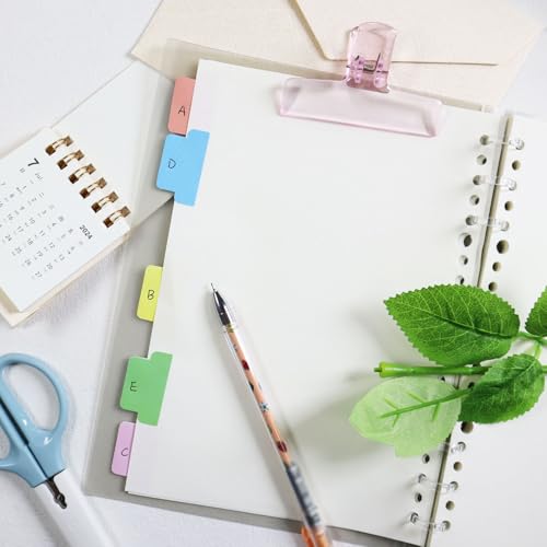 80 Pieces Sticky Blank Monthly Index Tabs Double-Sided Page Markers, Self-Adhesive & Writable Notes Flags for Labeling/Marking/Planing - Multi