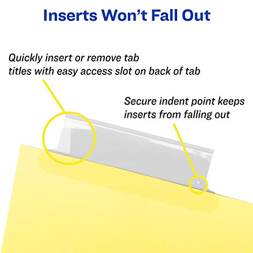 Avery 8-Tab Binder Dividers, Insertable Clear Big Tabs, 48 Packs (11112) - style: 48 Sets