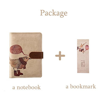ToiM A6 Cute Simple Binder Hand Books for Diary PU Leather Journal Writing Notebook Loose Notebook Handbook Notepad Business Hand Books Great Stationery (Polar Bear) - color: Polar Bear