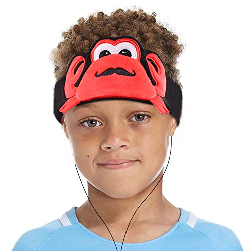 Contixo H1 Kids Headphones, 85dB Volume Limiting with Adjustable Speakers Soft Children Fleece Headband Toddler Headphones - style: Crab