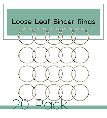 Mr. Pen- Loose Leaf Binder Book Rings, 2 Inch, 20 Pack | Metal Binder Rings for Index Cards, Keychains, School, Home, Office, Silver - color: Silver, size: 2", 20 Pack