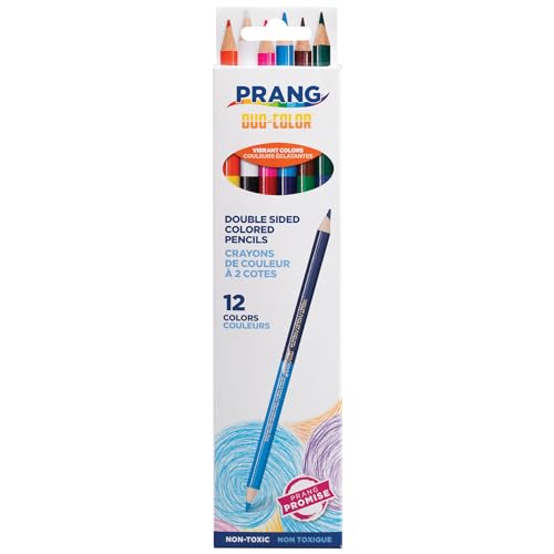 Prang Duo-Colored Pencils, 12 Assorted Colors, 16 Count - size: 6 Count (Pack of 1)
