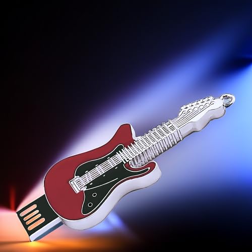 128gb Metal Guitar USB Flash Drive Red - color: Metal Guitar, size: 128GB