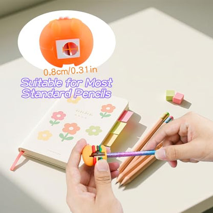 Cute Pencil Sharpeners for Kids, Cartoon Pencil Sharpener Manual, Handheld Pencils Sharpener, Colored Pencils Sharpeners Kawaii Stationary Gifts School Home Office Supplies