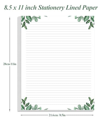 (3-Pack) Stationery Lined Paper, Letter Size Unpunched Ruled Filler Paper, 300Sheets / 600Pages Loose-Leaf Line Paper, 100gsm White Paper, 8.5'' x 11'', Leaf - size: 300 Sheets, style: Unpunched