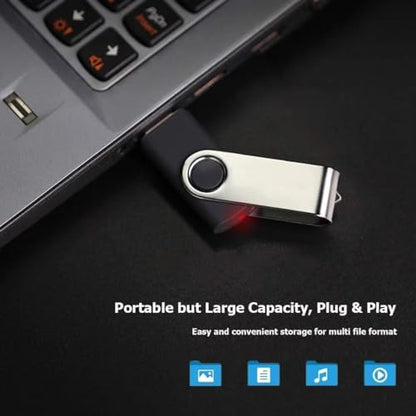 USB Flash Drive 2G 20 Pack Bulk USB 2.0 Flash Drives Thumb Drive Swivel Memory Stick Jump Drive Pen Drive Zip Drive - color: Black