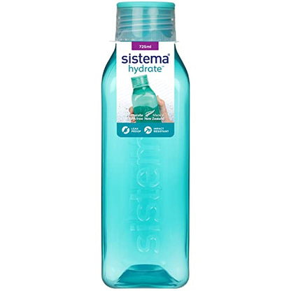 Sistema Retro Square Bottle, 725 ml - Assorted Colours - size: 24.5 Ounces
