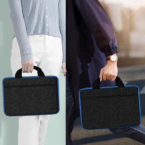 Hseok Laptop Case 13.3-14 Inch Sleeve,TSA Shockproof Computer Handbag,Compatible with MacBook Neo/Pro 14 M5/M4/M3/M2/M1,All Models 13.3" MacBook Air/Pro,XPS 13/14,Most 13-14 Notebooks,Black-Blue - color: Black-blue