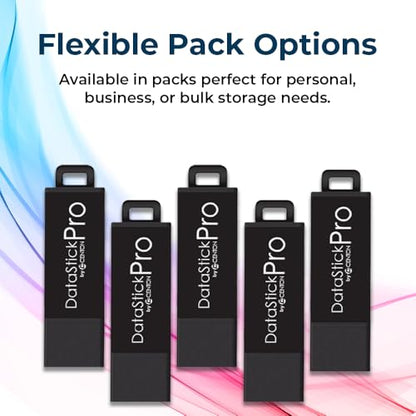 Centon DataStick Pro USB 3.2 Gen1 Flash Drive 128GB 5-Pack Black High Speed - size: 128 GB (Pack of 5)