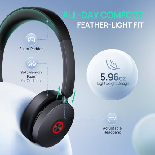 Yealink UH48 ANC Wired USB-C/A Headset,6 AI Noise-Canceling Microphones | Teams/Zoom Certified, Dual-ear Headphones, Call Center,Home,Plug & Play for Laptop/Phone/Computer,Dynamic EQ, 360° Busylight