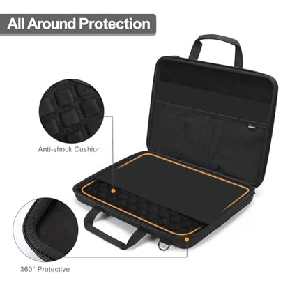 MOSISO Laptop Bag for Men,15-16 inch Computer Bag Compatible with MacBook Air 15 inch/Pro 16 inch, HP, Dell, Lenovo, Asus, Acer, Hard Shell Laptop Case with Front Pocket&Shoulder Strap, Black - color: Black, size: 16 inch
