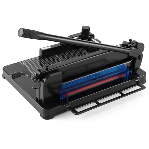Heavy Duty Paper Cutter,12 inch Guillotine Paper Cutter,Guillotine Paper Cutters and Trimmers Cards Leather with Metal Base for Office Home School (Black, a4) - color: Black, size: a4