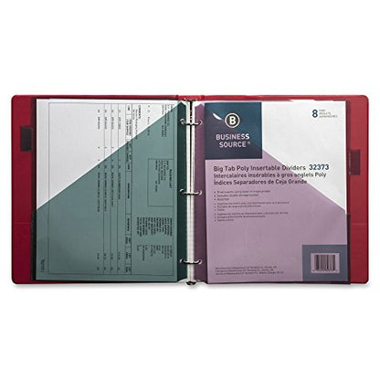 Business Source Double Pocket Index Dividers (32373), Multicolor (BSN32373) - size: 8 Count (Pack of 1)