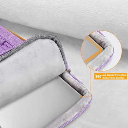 MOSISO 360 Protective Laptop Case 16 inch, 15-15.6 inch Laptop Sleeve Compatible with MacBook Pro 16, HP Acer Dell Lenovo ASUS, Side Open Carrying Case with 4 Zipper Pockets&Handle, Lilac - color: Lilac, size: 16 inch