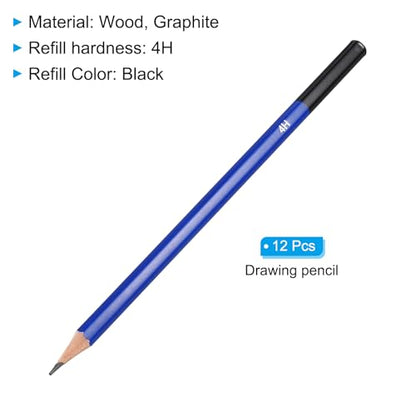 PATIKIL 4H Drawing Pencils for Sketching, 12PCS Sketch Pencils for Drawing Art Pencils Graphite Wood Pre-sharpened for Drawing Sketching Artists, 4H Pencils - size: 1 Count (Pack of 1), style: 4H