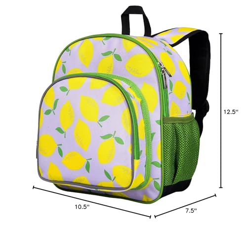 Wildkin 12 Inch Toddler Backpack for Kids, Lilac Lemonade | Ages 3-7, lightweight toddler backpack for daycare, preschool, and travel - color: Lilac Lemonade