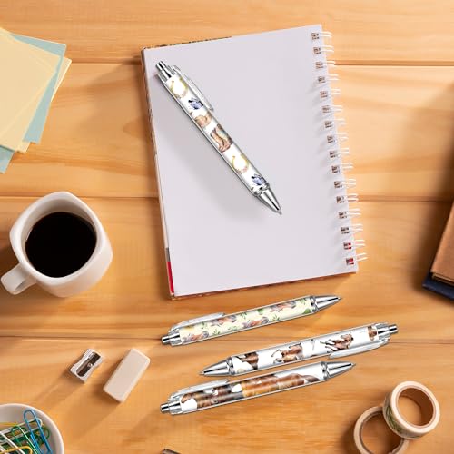 Horse Ballpoint Pens Supplies - 24 Pcs Retractable Office Gifts Supplies Horses Black Ink Pen Smooth Fine Point Cartoon Writing Stylus for Journaling School Work Nursing Medical Graduation - style: Horse