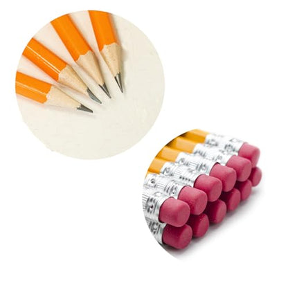 S & E TEACHER'S EDITION #2 HB Pencils 50 Pack, Pre-Sharpened Wood-Cased Pencils with Eraser Tops, Yellow Bulk Pencil for School Teacher Supplies, Writing, Drawing, Sketching & Exams