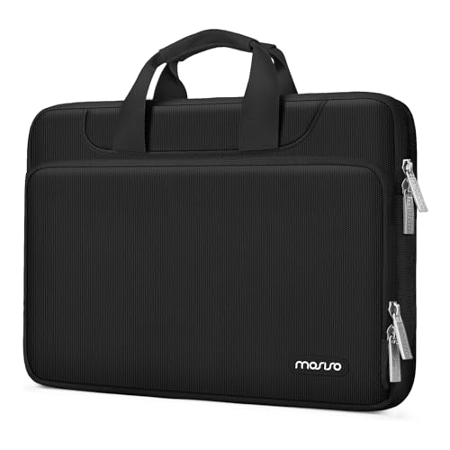 MOSISO 360 Protective Laptop Case 14 inch, 14 inch Laptop Sleeve Compatible with HP Lenovo Dell ASUS Acer, HP Stream, Dell Latitude, Lenovo IdeaPad, Computer Bag with Front Raised Pocket & Belt, Black - size: 14 inch