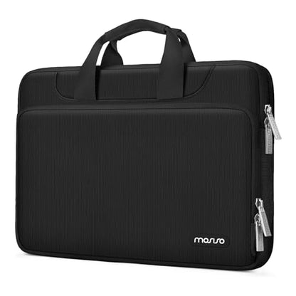 MOSISO 360 Protective Laptop Case 14 inch, 14 inch Laptop Sleeve Compatible with HP Lenovo Dell ASUS Acer, HP Stream, Dell Latitude, Lenovo IdeaPad, Computer Bag with Front Raised Pocket & Belt, Black - size: 14 inch