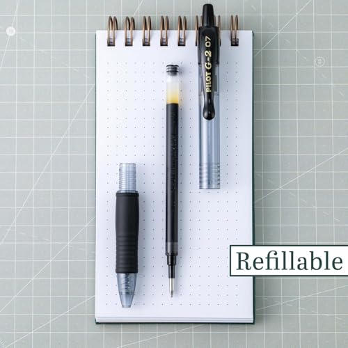 PILOT G2 Premium Gel Pens, 0.7mm Fine Point, Pack of 10 | Refillable & Retractable, 5 Black & 5 Blue Ink Pens