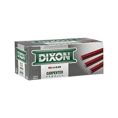 Dixon ORIOLE CARPENTER PENCIL, MEDIUM, BLACK LEAD, RED BARREL, DOZEN - style: Medium