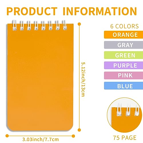 QiCheng 12 pcs Pocket Notebook Mini Notepad Small Spiral Notebooks 3X5Inch | functionality PortabilityPortability convenience - size: 12pac
