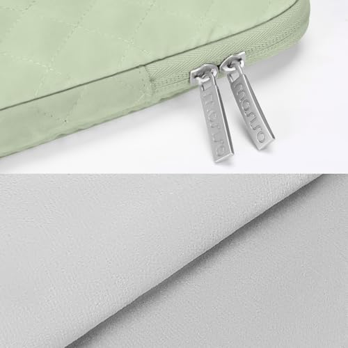 MOSISO Laptop Case 16 inch, 15-15.6 inch Laptop Sleeve Compatible with MacBook Pro 16, HP Dell Acer ASUS Lenovo Notebook, Square Quilted Vertical Computer Bag with Pocket&Small Case, Sage Green - color: Sage Green, size: 16 inch