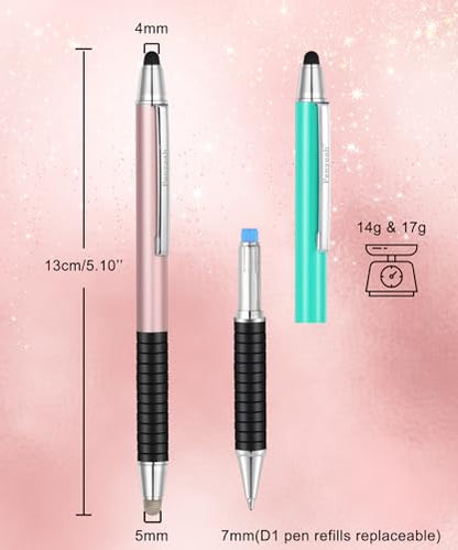 Penyeah 3 Pack 0.16'' Fine Point Rubber Tip Stylus Pen for iPad iPhone Android Tablet Samsung Galaxy Amazon Fire, Universal & High Precision - color: mix-3pack