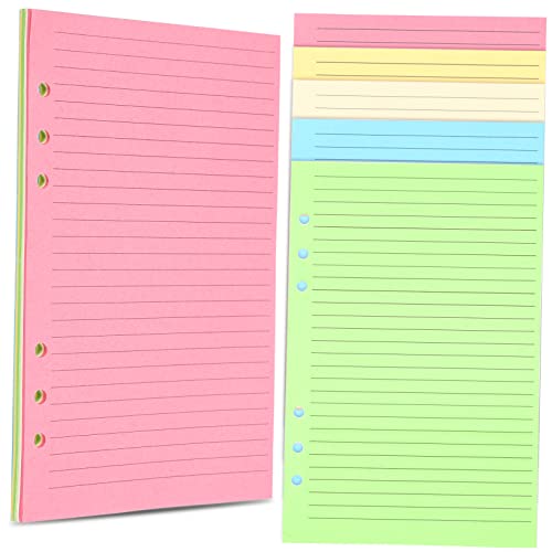 NUOBESTY 50pcs Planner Refill Paper Loose Leaf Binder Filler Paper College Ruled Notebook Refills