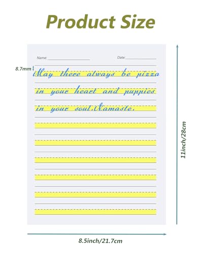 Write Beginner Paper Level 1 Paper with Lines, Yellow Highlighted, 100gsm, 11 x 8.5'', 200 Sheets - size: 200 Sheets