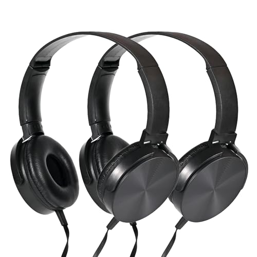 Kids Headphones for School Bulk 2 Pack,Durable Wired Classroom Headphones for Kids,Students,Children Toddler Teen Boys Girls and Adult - size: 2 PACK