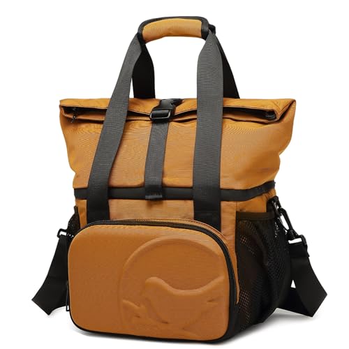 SUNNY BIRD Dual Compartment Lunch Bag Insulated Lunch Box for Women and Men (Brown) - color: Brown