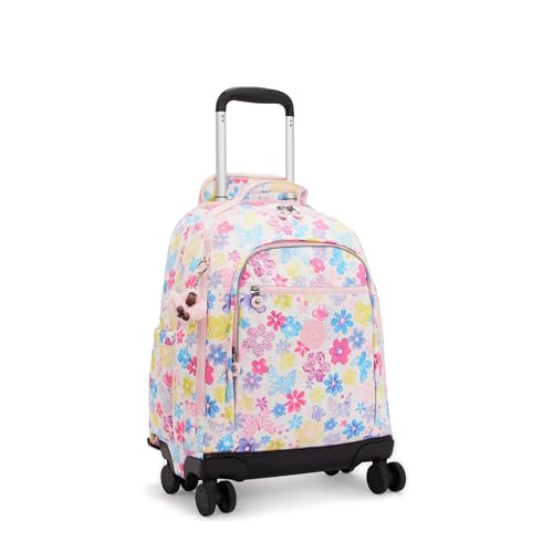 Kipling New Zea Printed 15" Laptop Rolling Backpack - color: Flower Stamp