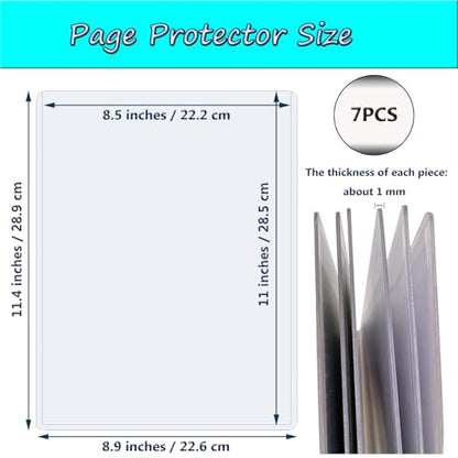 7 PCS 8.5" x 11" Rigid Print Protectors,Clear Plastic Page Protectors,Clear Rigid Top loaders,Plastic Paper Sheet Protectors for Photos,Documents,Contracts,Birth Certificate Protector (7)